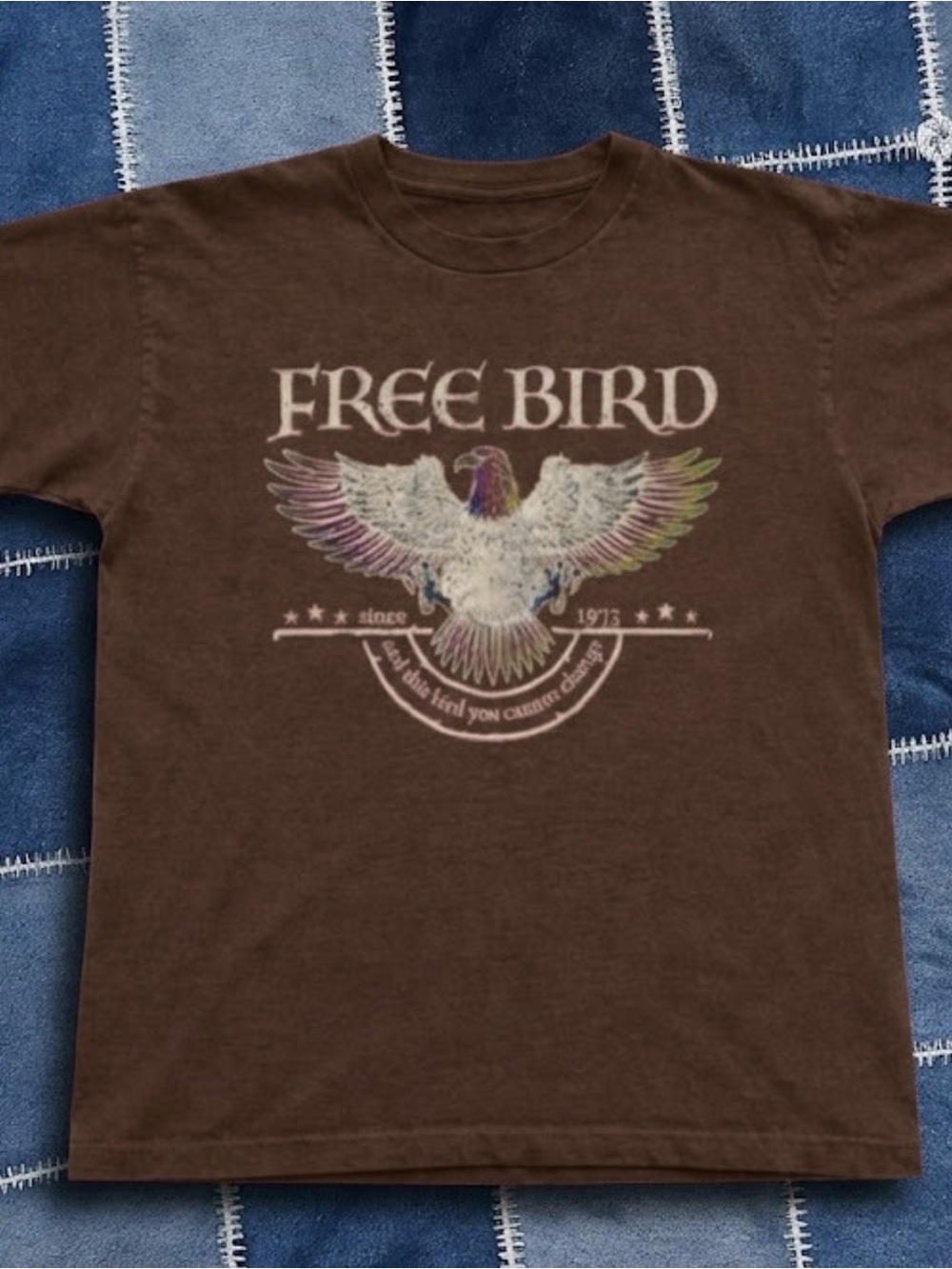 Free Bird Brown Graphic Pet Bird Tee